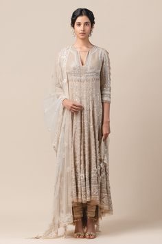 Embroidered Anarkali, Tarun Tahiliani, Embroidered Neckline, Indian Designer Wear, Designer Gowns, Indian Design, Designer Wear, Set For Women, Anarkali