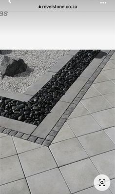 an image of a garden with rocks and gravel