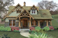 Small Plan: 1,421 Square Feet, 3 Bedrooms, 2 Bathrooms - 9401-00003 House In The Country, Craftsman Cottage, Craftsman Bungalow, Storybook Cottage, Craftsman Style Homes, Bungalow House Plans, Bungalow Style, Craftsman Style House Plans, Cottage Plan