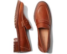 Women's Madewell The Corinne Lugsole Loafer Brown Loafers Outfit Women, Lugsole Loafer, Madewell Loafers, Comfortable Work Shoes, Loafers Outfit, Autumn Shoes, Timeless Shoes, Women Loafers, Smart Casual Wear