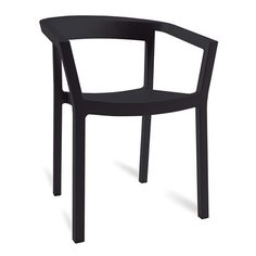 a black chair on a white background