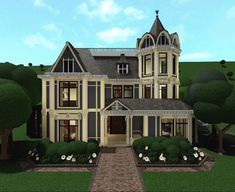 Gothic Victorian House Plans, Bloxburg Victorian House, Old Money House, Victorian House Plans, Old Victorian Homes, Mansion Exterior, Diy House Plans