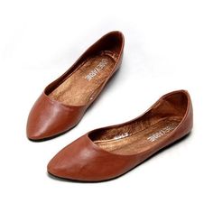 Brown Leather Flats, Flats For Women, Brown Flats, Women's Loafers, Shoes Casual, Rubber Heels, Heel Shoes, Fashion Flats