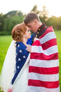 Americana Wedding, Army Couple