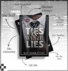 a poster with the words black ties and white lies