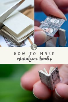 how to make miniature books with pictures and text that reads, how to make miniature book