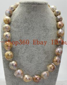 Store Categories Store Categories Earrings Necklaces & Pendants Bracelet Ring Jewelry Set Couple Necklace Brooches Auction goods Other Natural Rare 13-14mm Huge Multicolor Baroque Pearl Necklace 18'' Product Description Item Description: size(Approx): 13-14 mm Quantity: 1 Pcs length:  18Inches Color: -- Clasp: -- &&&&: Sale the items does not include box. Payment Policy&Shipping Policy We accept PayPal Please pay within 24 hours If no payment or contact is made with in 7 days item will be relisted. Thank YouPlease make sure the "Ship To" address you input in Paypal is correct.Items are shipped within 1-2 business days.Combine shipping: Bidding on multiple auctions? Simply wait until all of the auctions have ended and complete the ebay checkout within 7 days.The shipping address must be the High Strung, Baroque Pearls Jewelry, Couple Necklace, Nouveau Jewelry, Sparkly Things, Pearl Jewelry Necklace, Cultured Pearl Necklace, Baroque Pearl Necklace, Couple Necklaces