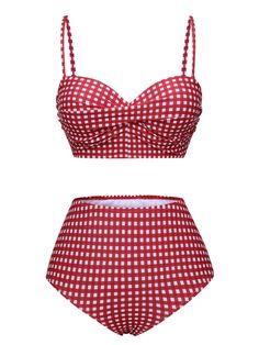 30-70% OFF✓ Fast Shipping✓Dive into retro style with the 1950s Gingham Plaid Suspender Swimsuit from Retro Stage. Playful plaid and suspenders for a nostalgic poolside look. Vintage Sewing Patterns Swimsuit, Cheap Women's Intimates For Poolside, Cute Bathing Suits Modest 50s, Vintage Bathing Suits 1950s Retro Swim, Vintage Swimwear 1950s, Vintage Bathing Suits 1950s, Island Fits, Retro Inspired Swimwear, Gingham Bathing Suit