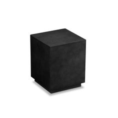 a black cube shaped object on a white background