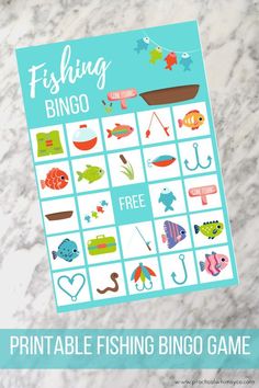 a printable fishing game for kids to play with