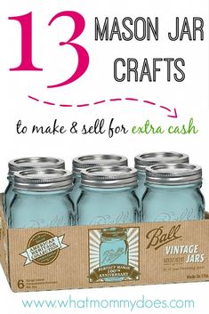 mason jar crafts to make and sell for extra cash with free printable labels on them