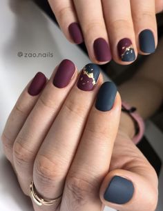 Short Manicure Ideas Fall, Nail Ideas Foil, Nail Design For Older Women, Short Nail Ideas Dark, October Nail Designs 2023, Gel Nails October, October 2023 Nails, Nails October 2023, October Wedding Nails