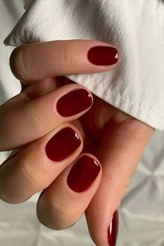 fall autumn nails inspo red cherry 2024 Minimalist, Nail 2024, Trendy Nail Polish, Nail Short, Red Gel Nails, Kutek Disney, Minimalist Nail, Wine Nails, Maroon Nails