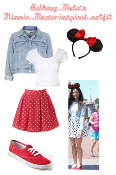 Group Disneybound Ideas, Disney Bounding Minnie Mouse, Minnie Disney Outfit, Minnie Inspired Outfit, Minnie Mouse Bounding, Disney Bound Minnie Mouse, Minnie Mouse Disney Outfit, Disney Bound Outfits Summer