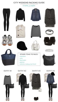 Weekend Trip Outfits, Weekend Getaway Outfits, Weekend Packing, Fall City, Getaway Outfit, Autumn Weekend, Packing Clothes, Packing Guide