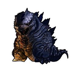 an image of a godzilla with big teeth