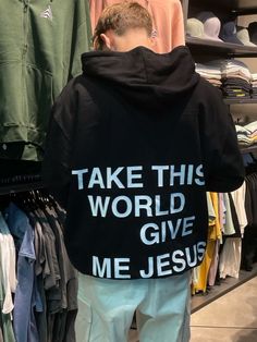 Take This World Give Me Jesus Hoodie  For Men  For Women Easy 30 day return policy Christian Clothes, Christian Clothing Brand, Jesus Clothes, Personalized T Shirt, Christian Shirts Designs, Faith Clothing, Give Me Jesus, Hoodie For Men, Winter Fits