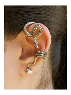 Snake Ear Wrap Mummy Ear Wrap Snake Ear Cuff Bronze Python Snake Ear Cuff, Snake Ears, Python Snake, Wrap Earrings, Snake Jewelry, Cuff Jewelry, Snake Earrings, Body Mods, Shadowhunters