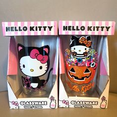 two hello kitty halloween cups in their boxes