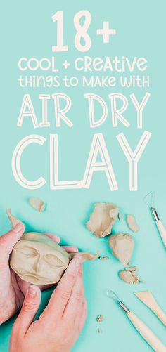 Model Magic Clay Ideas For Adults, Air Dry Modeling Clay Recipes, Air Clay Gifts Diy, Working With Air Dry Clay For Beginners, Air Clay Projects Ideas, Things To Make Out Of Air Dry Clay Candle Holders, What To Sculpt With Clay, Dry Clay Ideas Diy Crafts, No Kiln Clay Projects