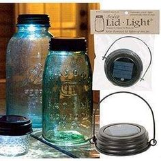 Hanging Solar Lid Light - Rustic Brown - Box of 4 - Countryside Home Decor Solar Light Crafts, Canning Fruit, Rustic Lamp, Solar Camping, Diy Hanging Shelves, Ball Jar, Jar Lanterns, Closet Organization Diy, Wine Bottle Diy Crafts