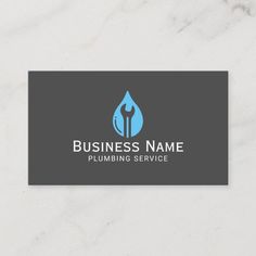 a business card for plumbing service