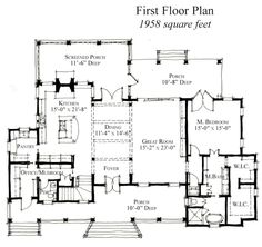 the first floor plan for this house