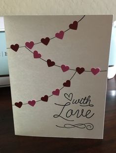 a card with hearts on it that says, south love