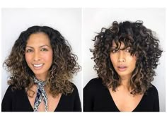 Cut really does make a difference. Got this pic from BehindTheChair’s insta. : curlyhair Curly Hair Updo, Curly Hair Styles Easy, Curly Hair Inspiration, Curly Hair With Bangs, Curly Bob Hairstyles, Curly Hair Cuts