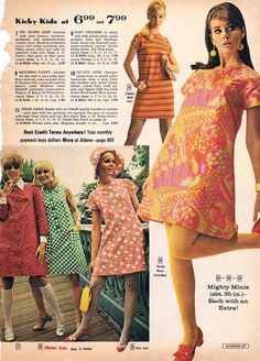 60s Fashion Magazine, Aldens Catalog, 1967 Fashion, Late 60s Fashion, 60s Mod Fashion, 60s Outfits, Colleen Corby, 60’s Fashion, 1960’s Fashion