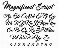 the font and numbers for this set are handwritten in cursive writing, which is