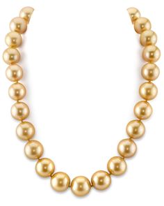 This exquisite Golden South Sea pearl necklace features 14-16mm, AAAA quality pearls hand-picked for their radiant luster and overtones. 

This necklace can be customized to your specifications, and comes packaged in a beautiful jewelry gift box with a complementary pearl care kit.

This strand is accompanied by an official appraisal by the GLA (Gemological Laboratory of America) detailing the specifics and retail value of the strand. A unique certificate is generated for every order. Luxury Polished Gold Beads Jewelry, Luxury 22k Gold Pearl Necklace For Festivals, Luxury Yellow Gold Traditional Beaded Necklace, Luxury Exquisite Yellow Gold Pearl Necklace, Golden Pearl Necklace, Leather Pearl Jewelry, Pearl Trend, South Sea Pearl Necklace, Single Pearl Necklace