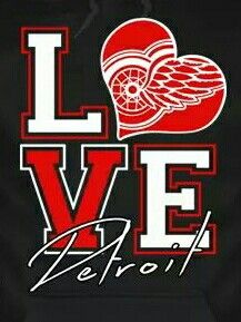 a black hoodie with the words love detroit written in red and white on it