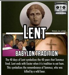 an image of a man with a cross on his forehead and the caption that says lent