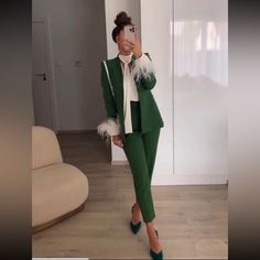 Gorgeous Green Suit Set. Blogger Favorite. Sold Out Online. Lapelless Blazer And Fabric High Waisted Pant. Nwt. Both Blazer And Pants Are Size M Questions? Leave A Comment Below! Fitted Zara Pantsuit For Office, Chic Green Formal Suit, Chic Zara Sets For Workwear, Elegant Zara Long Sleeve Pantsuit, Elegant Zara Pantsuit, Zara Sets For Office, Zara Office Sets, Chic Green Suits For Office, Elegant Green Zara Pants