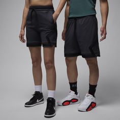 Your wardrobe must-have is back and better than ever. Advanced sweat-wicking technology and zones of breathability let you comfortably rock these shorts when you're making mad moves on the court, hitting the gym or kicking it around town. Designed to hit above the knee for ease of movement, they feature an elastic waistband with drawcord for a fit that feels secure. Technical Moisture-wicking Short Bottoms, Black Athletic Fit Outdoor Bottoms, Technical Black Athletic Shorts, Moisture-wicking Technical Short Bottoms, Black Athletic Fit Shorts For Outdoor, Diamond Shorts, Sport Man, The Court, Moisture Wicking Fabric