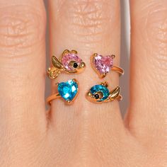 Disney Anime Lilo & Stitch Ring Zircon Gold Cartoon Stitch Mickey Adjustable Rings Kawaii Kids Toys Stitch Jewelry Disney, Stitch Rings, Disney Ring, Disney Pandora Bracelet, 626 Stitch, Stitch Ring, Disney Princess Jewelry, Stitch Things, Disney Rings