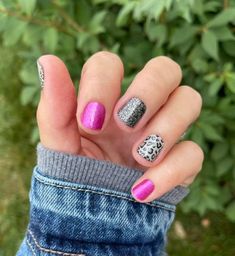 Purrfect Match Color Street Combo, Mind Matters Color Street Combo, Color Street Mind Matters Combos, Color Street Short Nail Mani, Color Street Spot On, Color Street Nails Combos, Cheetah Nail Designs, Animal Print Nails Art