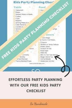 free kids party planning checklist Construction Birthday Parties, Teaching The Alphabet, Construction Birthday