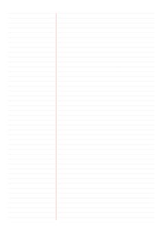 a blank notepad with red lines on the top and bottom, in front of a white background