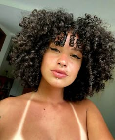 Curly Hair Beauty, Layered Curly Hair, Mixed Curly Hair, Curly Hair Types, Girls Natural Hairstyles, Short Curly Haircuts, Dyed Natural Hair