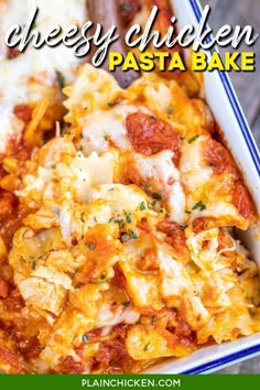 this cheesy chicken pasta bake is an easy and delicious meal