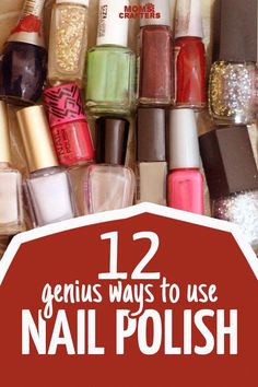 Polish Crafts, Old Nail Polish, Life Hacks Organization, Nail Polish Hacks, Helpful Hacks, Nail Polish Crafts, Diy Nail Polish, Fingernail Polish, Get Nails