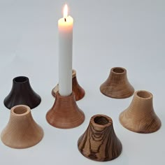 Individually Hand Turned, finely finished from solid Hardwood. Suitable for standard candles. Handmade in North Yorkshire. Also available with a candle to fit. SAVE with our multiple packs. Wood Turning Candle Holder, Wood Turning Projects For Beginners, Wood Turned Candle Holders, Turned Candle Holders, Candle Holder Wood, Wood Candle Holder, Candles Handmade