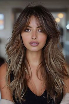 Waves With Curtain Bangs, Boring Hair, Long Brown Hair, Long Hair With Bangs, Long Wavy Hair, Haircuts For Long Hair, Curtain Bangs, Long Hair Cuts