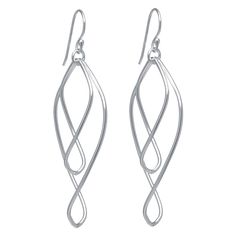 Silver Plated Brass Double Twist Tear Drop Earrings, Women's, Sterling Double Twist, Wire Earring, Wire Wrapped Jewelry Diy, Wire Jewelry Tutorial, Make Earrings, Tear Drop Earrings, Wire Jewelry Designs, Silver Earrings Handmade, Diy Wire Jewelry