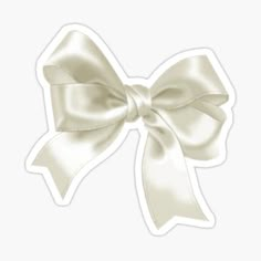 a white bow sticker on a white background