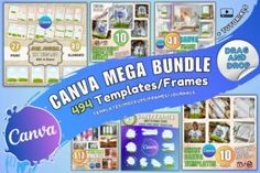 the canva mega bundle includes photos and text