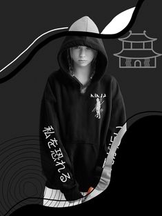 Gothic Ninja - Unisex Heavy Blend Hoodie | Gildan 18500 Organic Cotton Hoodie, Not just gym wear anymore, it is an everyday essential that is a little more stylish and comfortable. We are offering you a selection of premium organic cotton hoodies that come in a range of colors to help you express your individual style. All the while holding onto its classic laid-back and minimalist appearance. Dress casual and dress warmly in our soft and lightweight hoodies this winter season. Everyone needs a Techwear Sports Hooded Top, Techwear Long Sleeve Sports Sweatshirt, Techwear Long Sleeve Sweatshirt For Sports, Casual Oversized Hoodie For Workouts, Oversized Casual Hoodie For Workouts, Techwear Sweatshirt With Adjustable Hood, Hip Hop Style Hoodie With Drawstring Hood, Urban Hoodie For Fall Workout, Hip Hop Hoodie With Drawstring And Long Sleeves