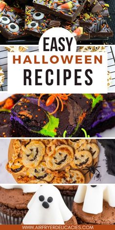 easy halloween recipes for kids and adults to make in the kitchen or on the table